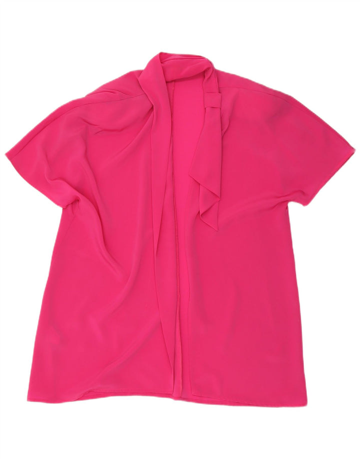 Vintage Womens Longline Short Sleeve Blazer Jacket IT 43 Medium Pink