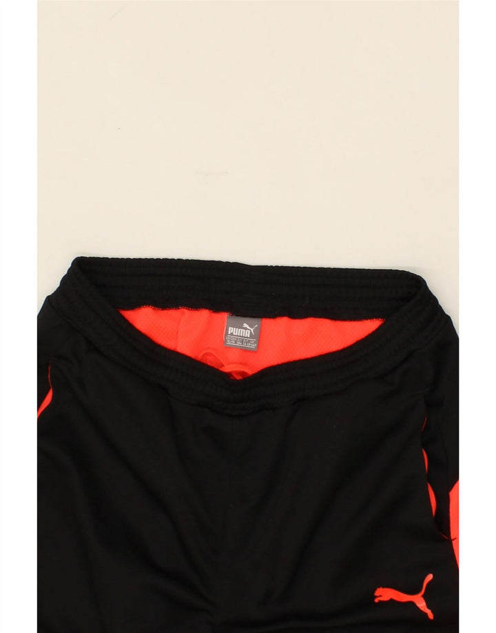 PUMA Boys Tracksuit Trousers 13-14 Years Black Colourblock Polyester Vintage Puma and Second-Hand Puma from Messina Hembry 