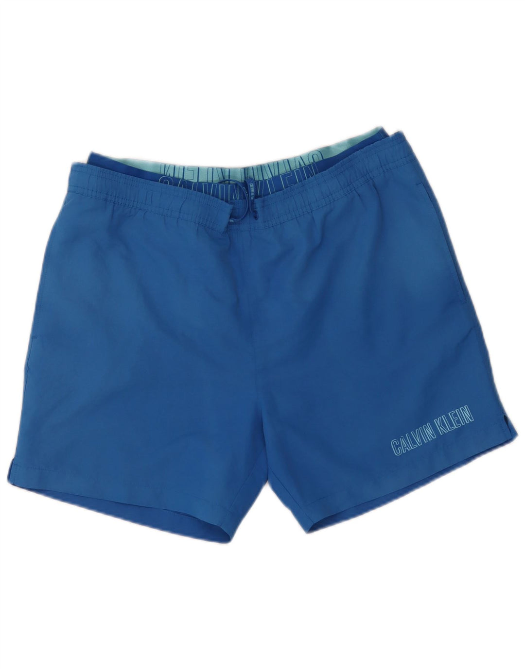 Calvin Klein Mens Swimming Shorts Large  Blue Polyester