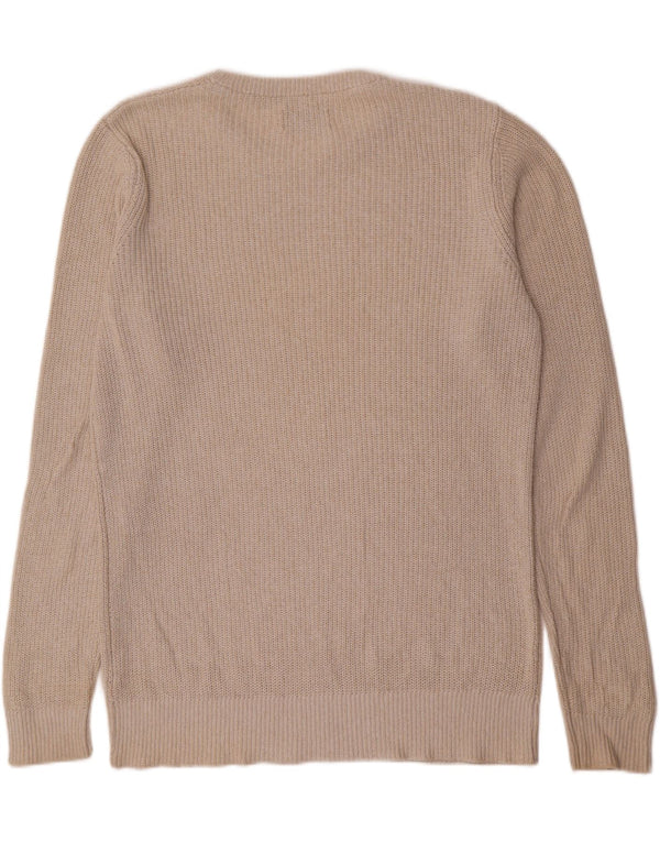 Jack & Jones Mens Boat Neck Jumper Sweater Large Acrílico Beige
