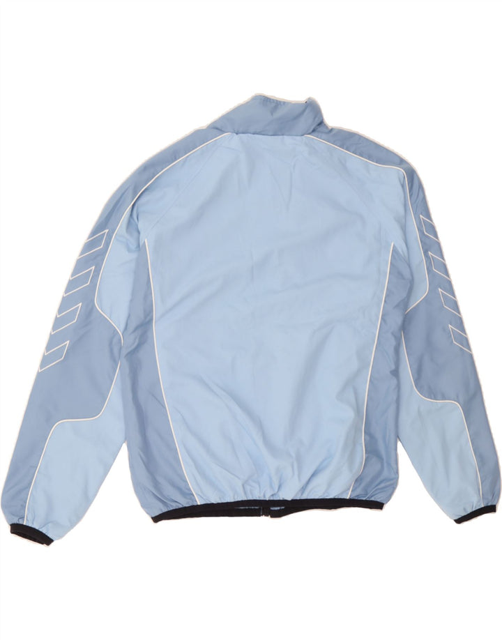 HUMMEL Mens Graphic Tracksuit Top Jacket XS Blue Colourblock Polyester Vintage Hummel and Second-Hand Hummel from Messina Hembry 