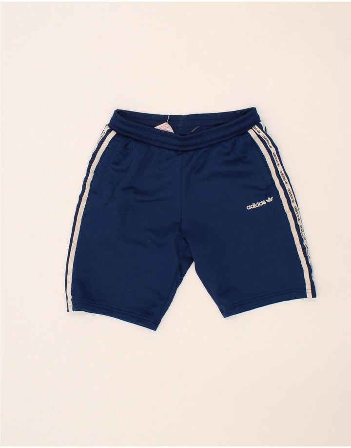 ADIDAS Boys Graphic Sport Shorts 11-12 Years Blue Polyester Vintage Adidas and Second-Hand Adidas from Messina Hembry 