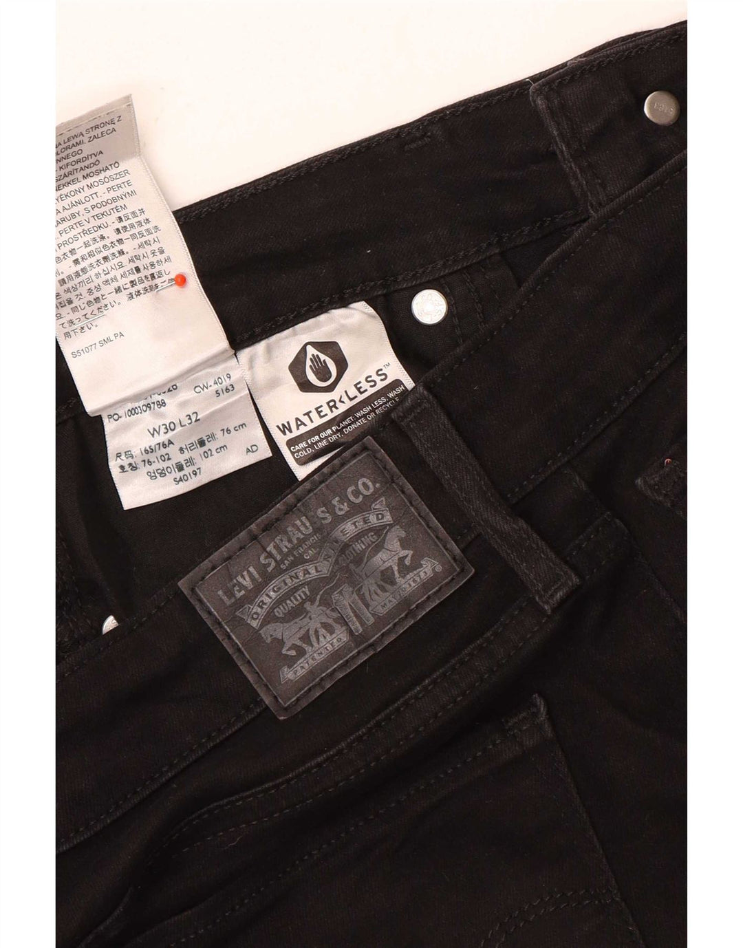 Levi's Damen 712 Slim Jeans W30 L32 Schwarze Baumwolle