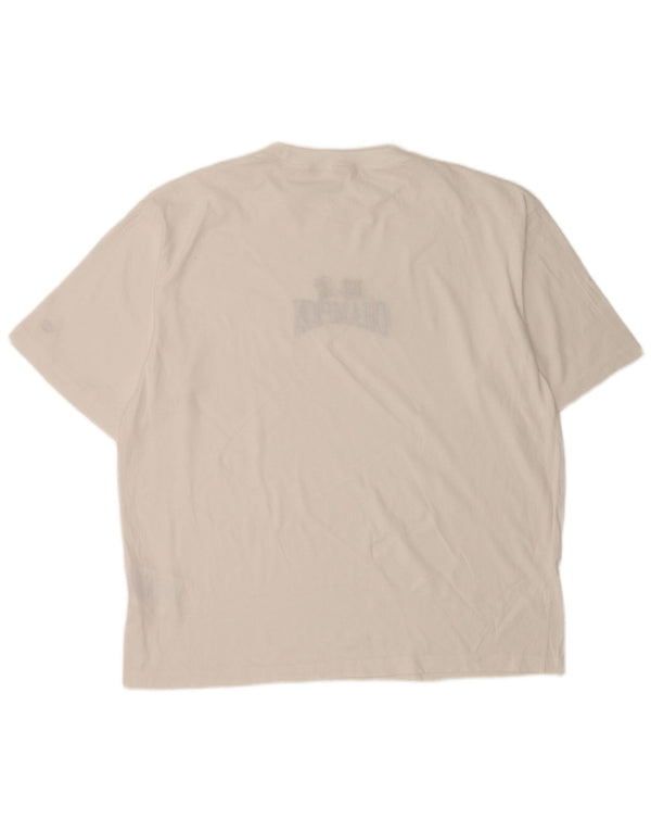 T-shirt grafica da uomo Champion Top XL in cotone bianco