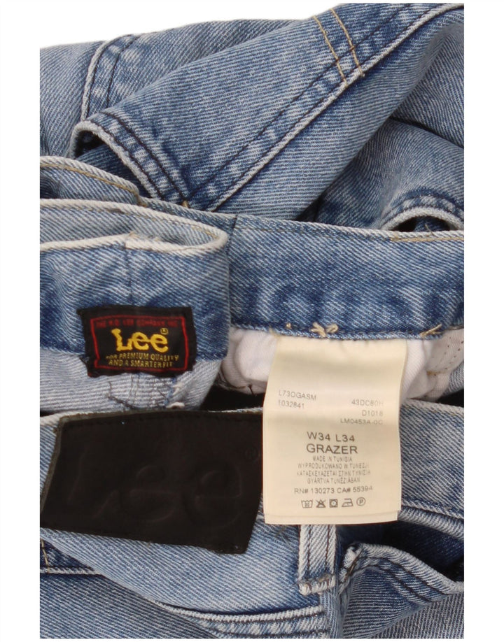 Lee Mens Tapered Jeans W34 L27 Blue Cotton