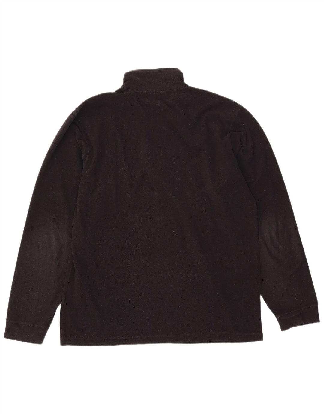 Champion Mens Zip Neck Fleece Jumper Large Black Polyester