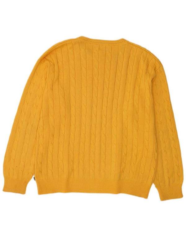 Daniel Hechter Pull col rond pour homme IT 54 XL Jaune Coton