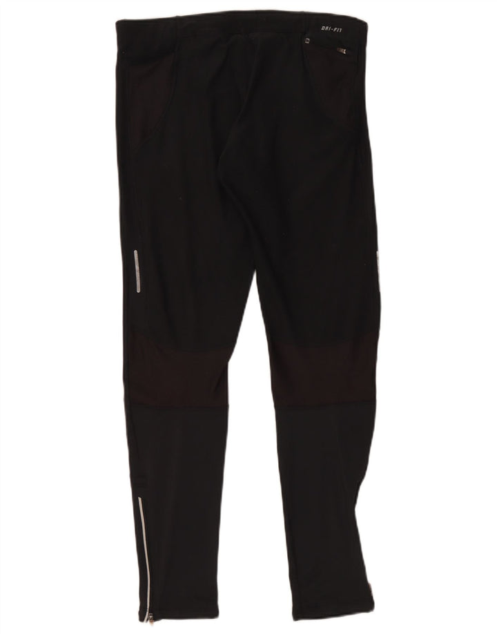 Nike Womens Dri Fit Leggings UK 14 Medium  Black Polyester