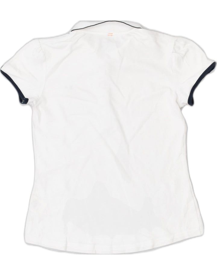 SUN68 Girls Polo Shirt 11-12 Years White Cotton | Vintage | Thrift | Second-Hand | Used Clothing | Messina Hembry 