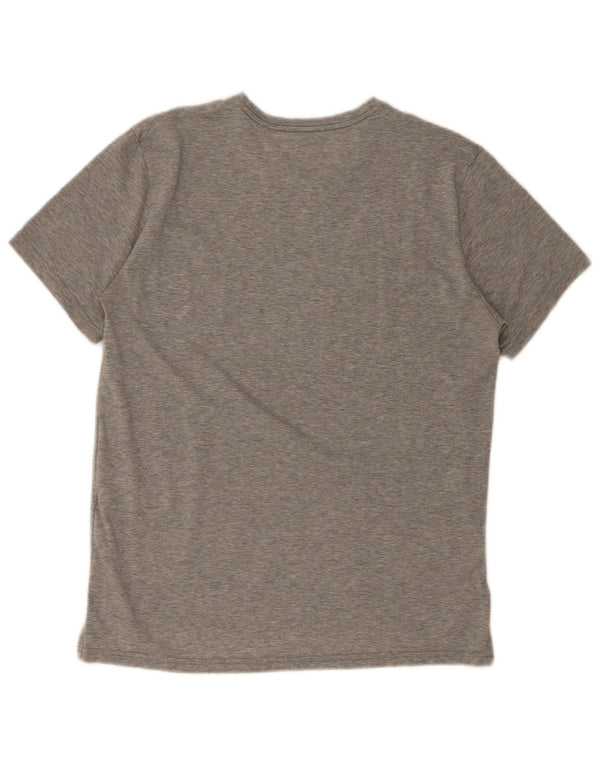 Nike Mens Dri Fit T-Shirt Top Medium Grey Flecked Polyester