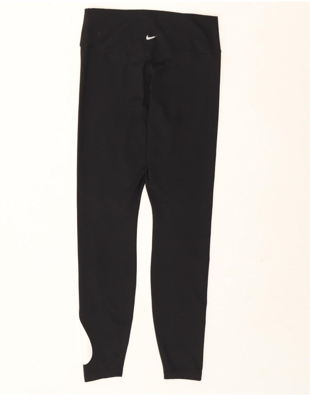Nike Womens Dri Fit Graphic Leggings UK 12 Medium Black Polyester