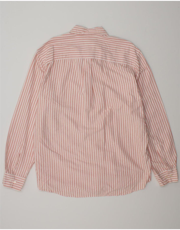 EDDIE BAUER Mens Tall Shirt Large Pink Striped Cotton Vintage Eddie Bauer and Second-Hand Eddie Bauer from Messina Hembry 