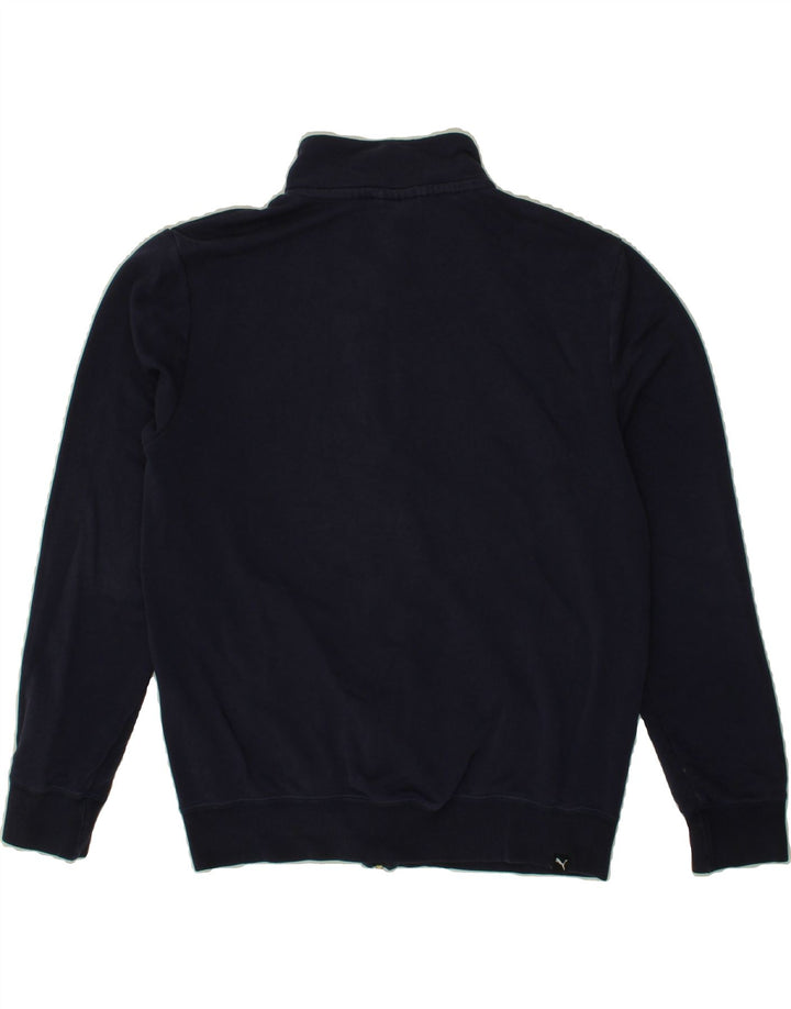PUMA Mens Graphic Tracksuit Top Jacket Small Navy Blue Cotton Vintage Puma and Second-Hand Puma from Messina Hembry 