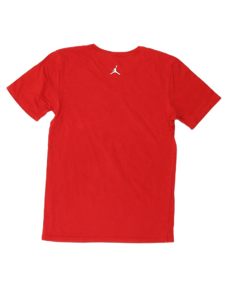 JORDAN Mens Graphic T-Shirt Top Small Red Vintage Jordan and Second-Hand Jordan from Messina Hembry 