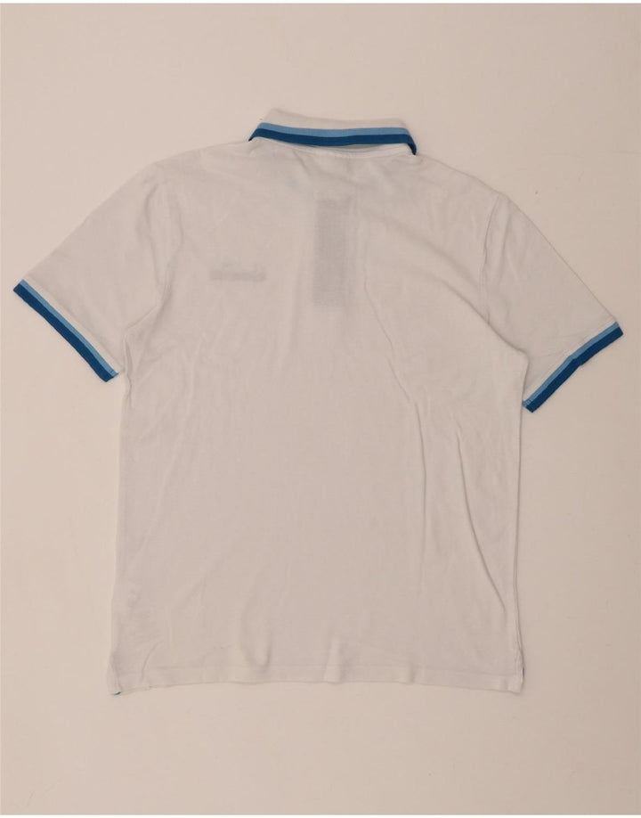 DIADORA Mens Polo Shirt Medium White Cotton