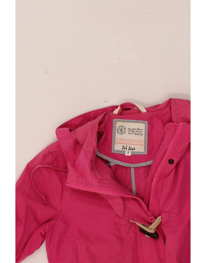 FAT FACE Womens Hooded Windbreaker Jacket UK 8 Small Pink Vintage Fat Face and Second-Hand Fat Face from Messina Hembry 