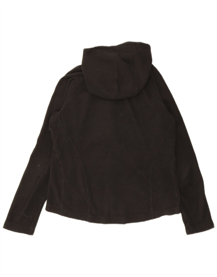 The North Face Womens Hooded Fleece Jacket UK 12 Medium Black Polyester