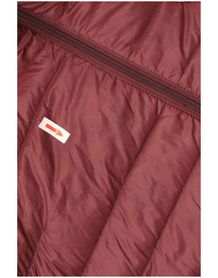 Schott Mens Hooded Padded Jacket UK 40 Large Burgundy Nylon