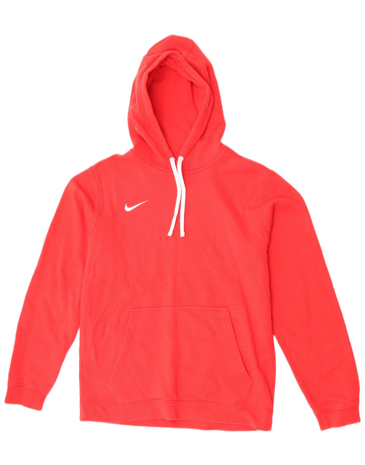 Nike Mens Hoodie Jumper Medium Red Cotton