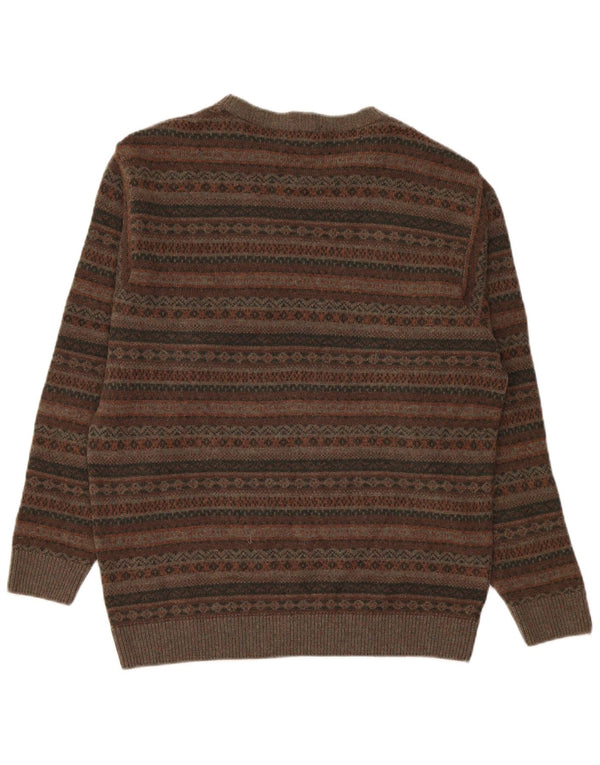 Ανδρικό πουλόβερ L.L.Bean Boat Neck Jumper Medium Khaki Fair Isle Lambswool