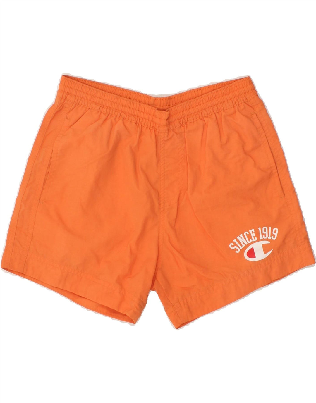 CHAMPION Boys Sport Shorts 11-12 Years Orange Vintage Champion and Second-Hand Champion from Messina Hembry 