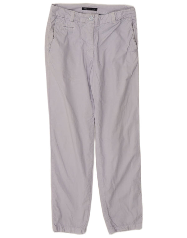 Marks & Spencer Womens Straight Chino Trousers UK 8 Small W26 L27 Blue
