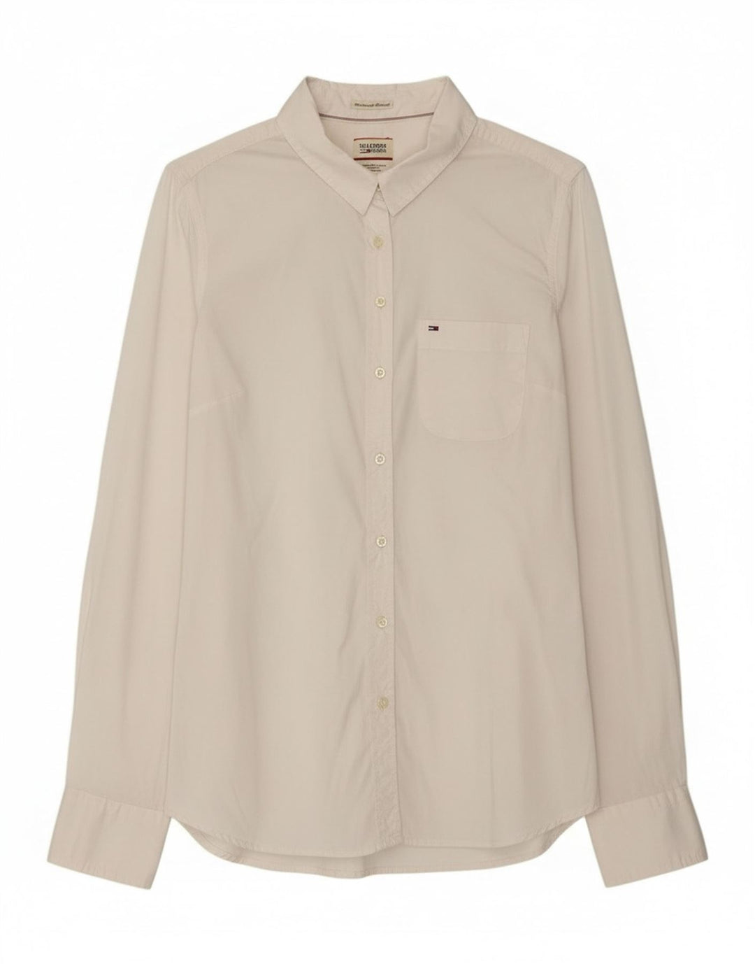 Tommy Hilfiger Womens Shirt UK 12 Medium White Cotton