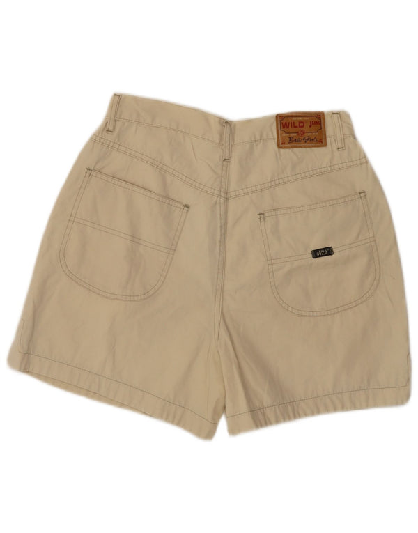 Wild Damen-Freizeitshorts mit hoher Taille, W28, mittelbeige Baumwolle