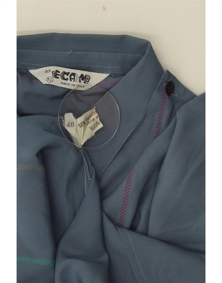Camicia pullover vintage da donna IT 48 XL Poliestere a righe blu