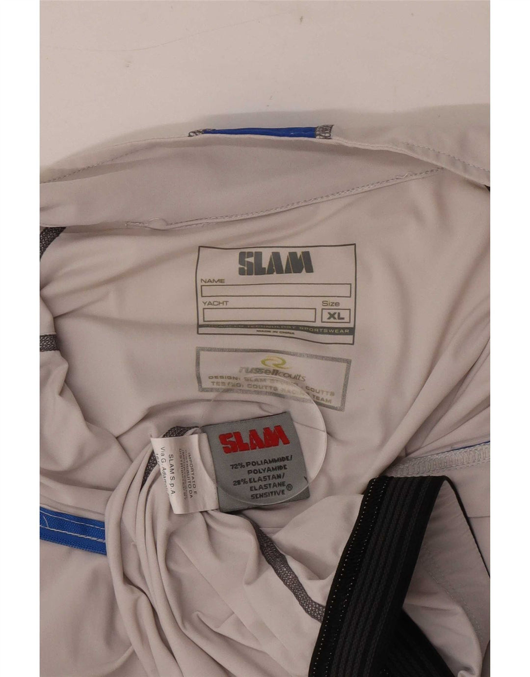 Slam Haut de survêtement à col zippé pour homme XL Gris Colorblock Polyamide