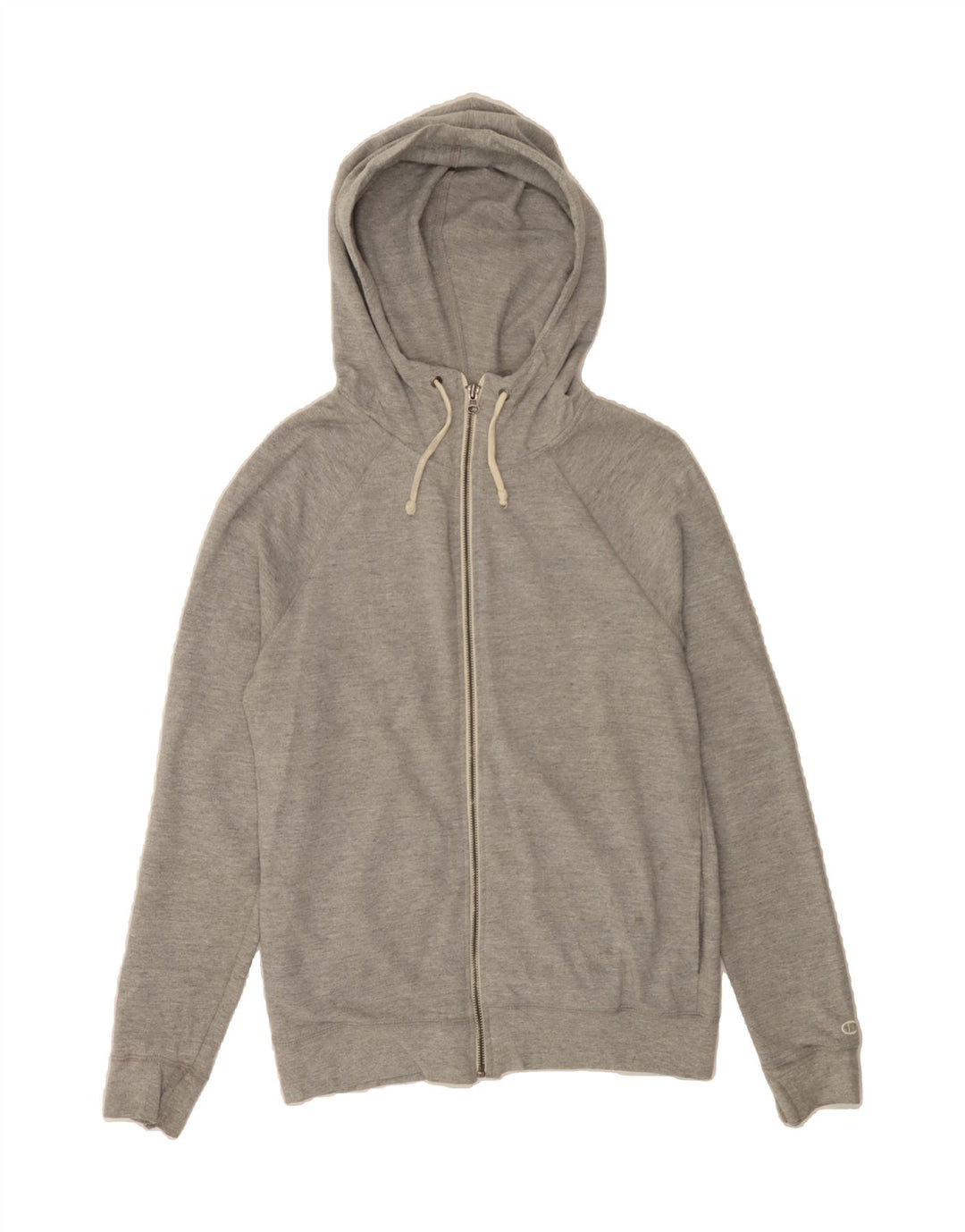CHAMPION Womens Zip Hoodie Sweater UK 14 Medium Grey Vintage Champion and Second-Hand Champion from Messina Hembry 