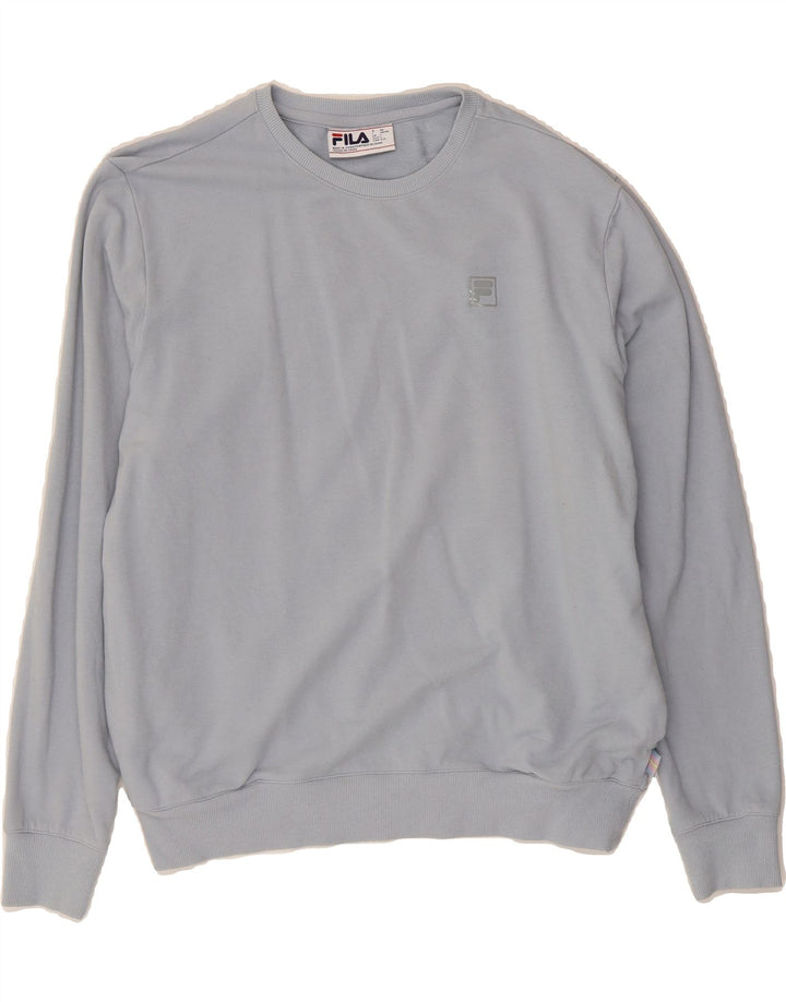 FILA Mens Sweatshirt Jumper Large Blue Cotton Vintage Fila and Second-Hand Fila from Messina Hembry 