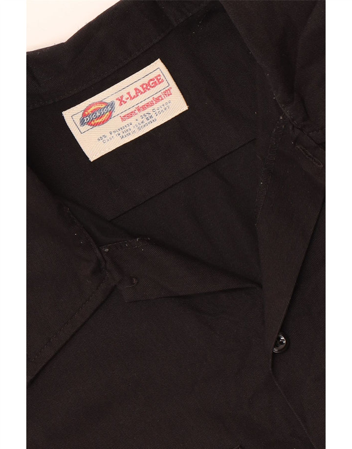 Dickies Mens Short Sleeve Shirt XL Black Polyester