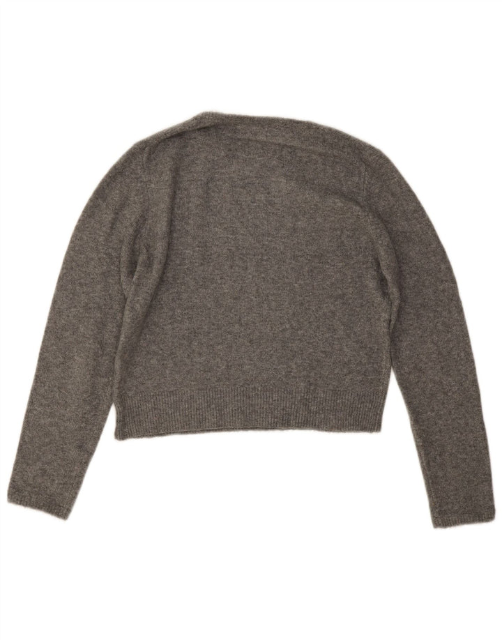 Maglione corto girocollo da donna Zara UK 14 Grigio medio