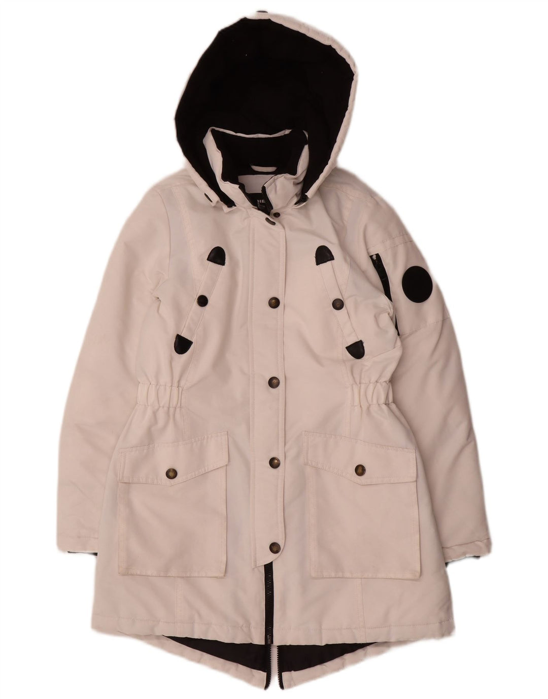 Diesel Piger Hættejakke Parka 11-12 År Hvid Polyester