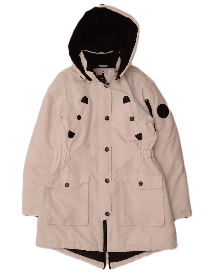 Diesel Piger Hættejakke Parka 11-12 År Hvid Polyester