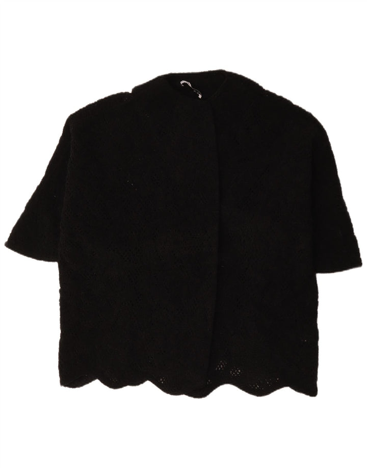 Blazer supradimensionat cu mânecă scurtă pentru femei Zara UK 14 Medium Black