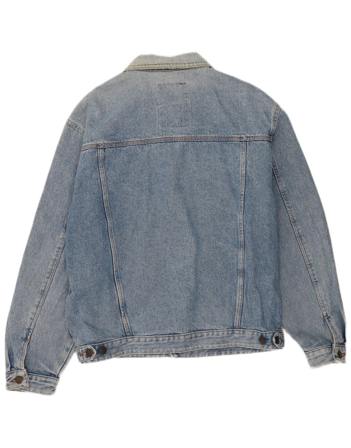 MASH Mens Denim Jacket UK 40 Large Blue Cotton