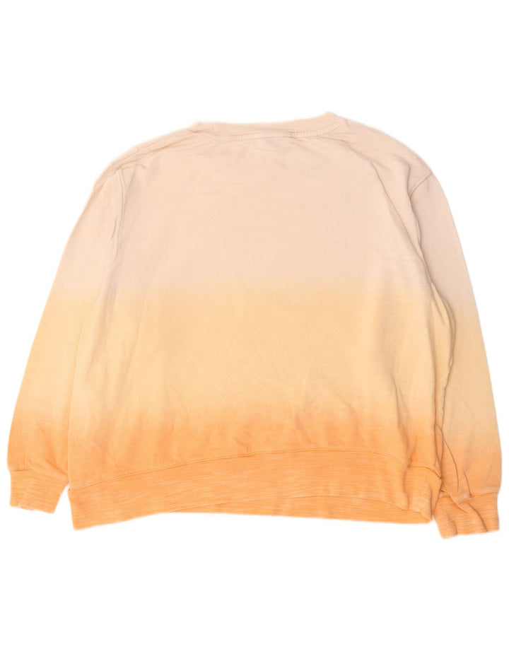Marks & Spencer Womens Sweatshirt Jumper UK 16 Large Beige Tie Dye