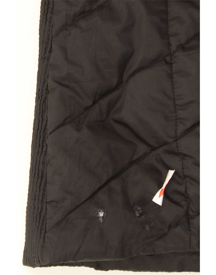 Jaqueta feminina acolchoada com capuz Nautica UK 14 poliéster preto médio