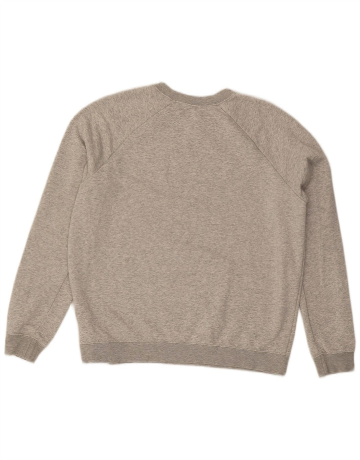 NIKE Womens Graphic Sweatshirt Jumper UK 14 Medium Grey Cotton