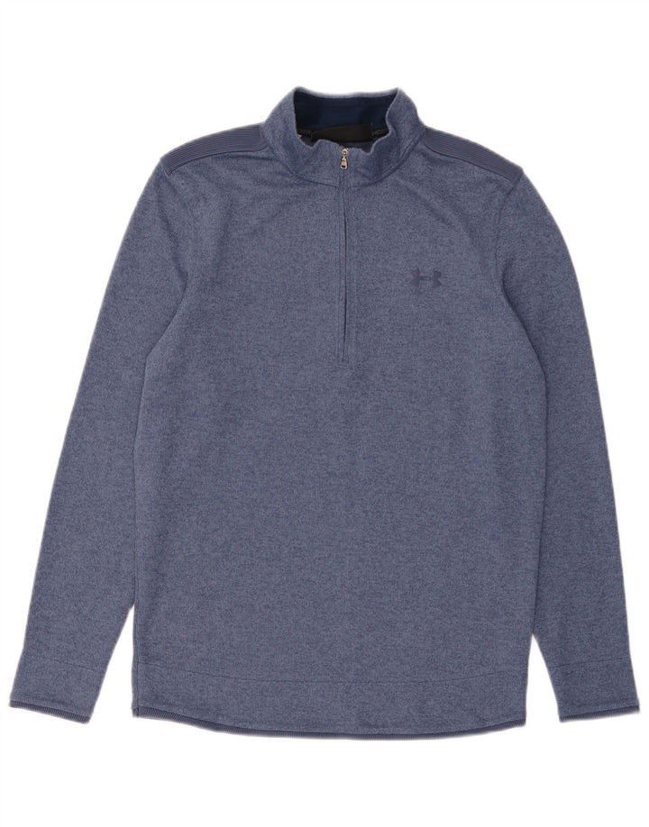 Męski dres Under Armour Cold Gear z zamkiem błyskawicznym, mały, niebieski