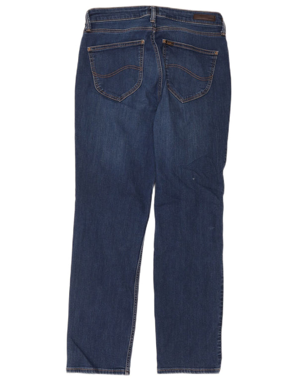 Lee Womens Marion Straight Jeans W31 L31 Blue Cotton
