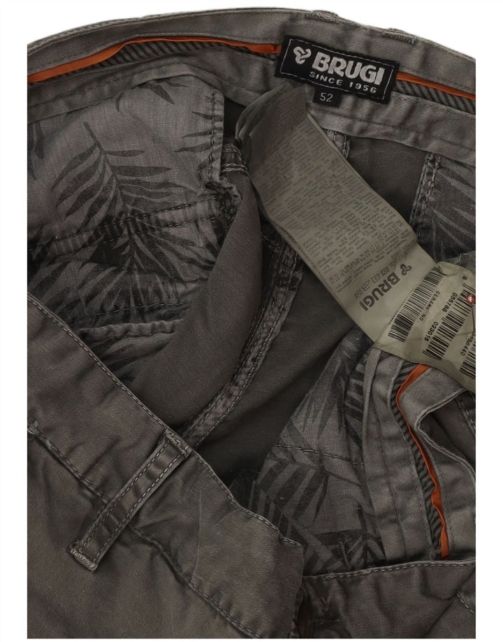 Brugi Mens Cargo Shorts IT 52 XL W32 Grey Cotton