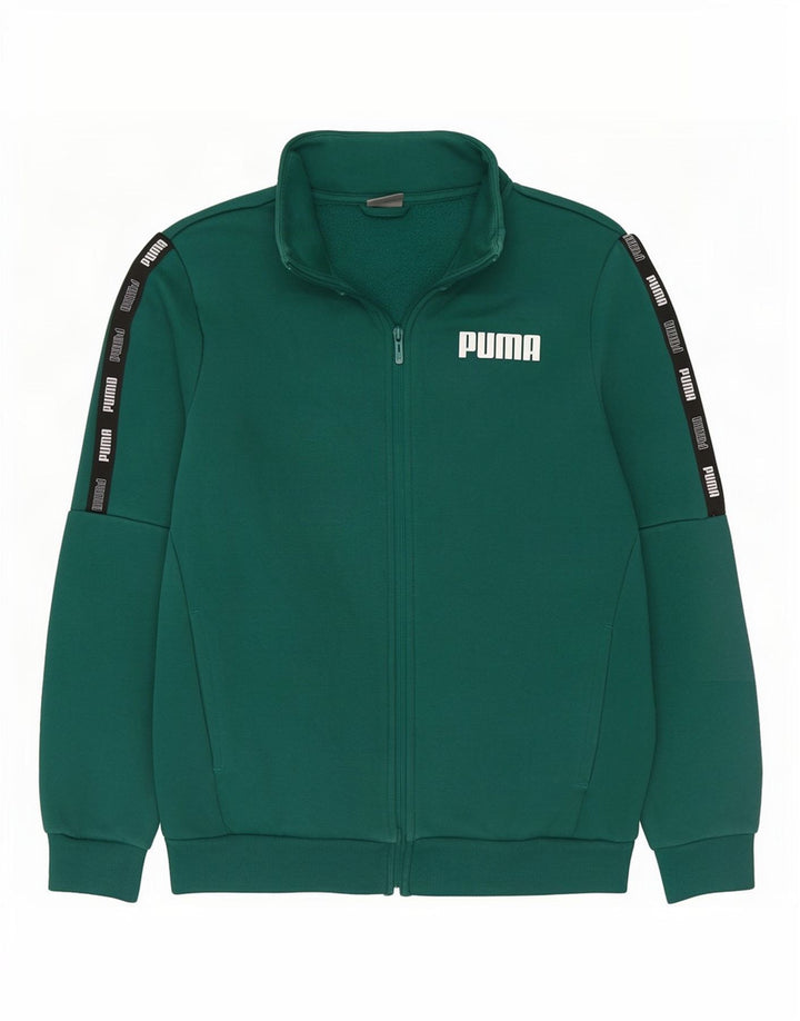 Puma Veste de Survêtement Graphique Homme Vert Moyen Colourblock Cotton
