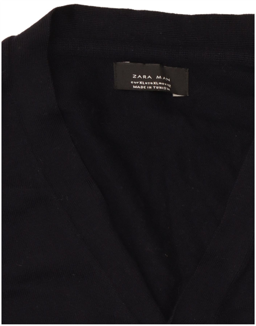 Zara Mens Cardigan Sweater XL Navy Blue