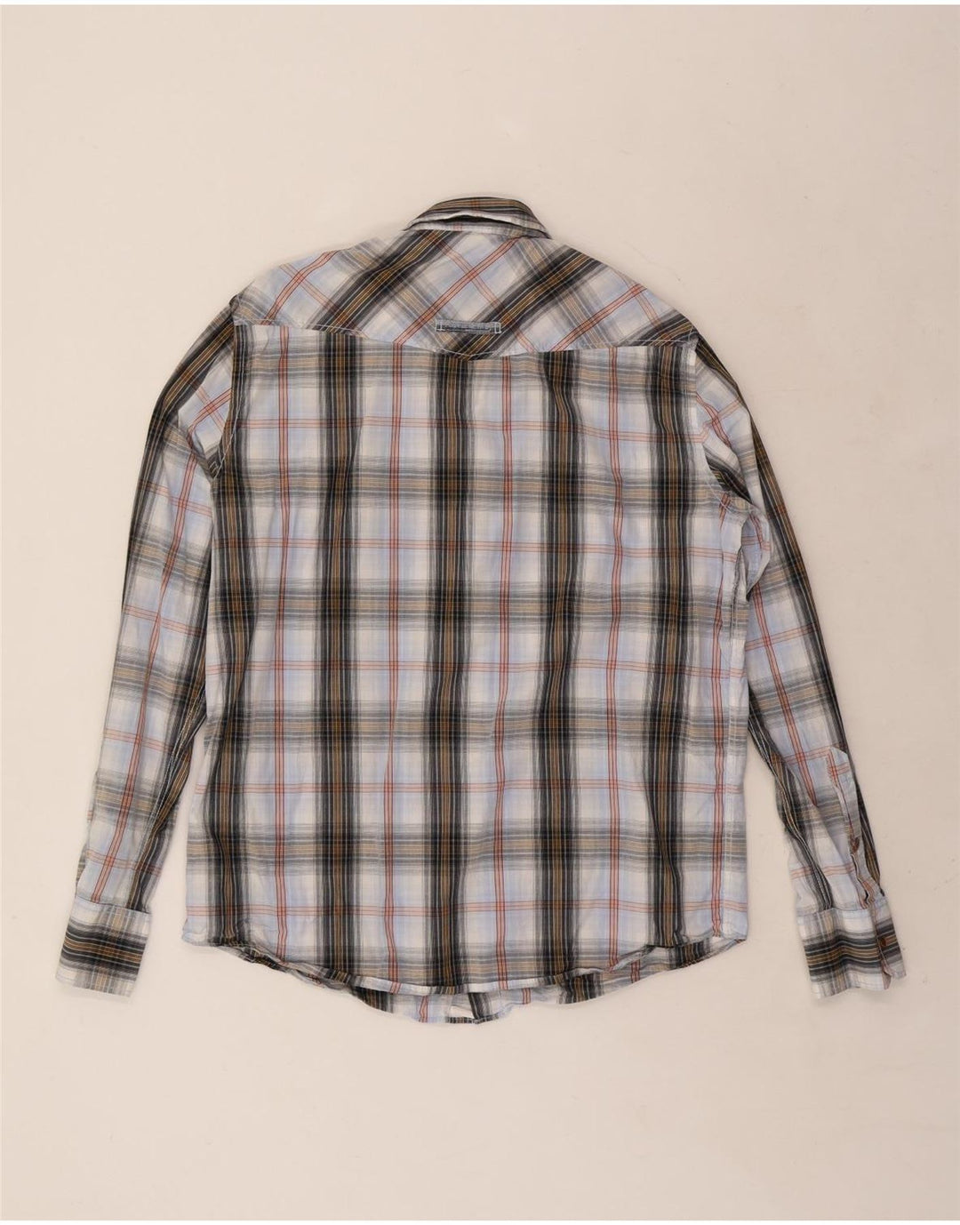 CAMEL ACTIVE Mens Modern Fit Shirt Medium Blue Check Cotton