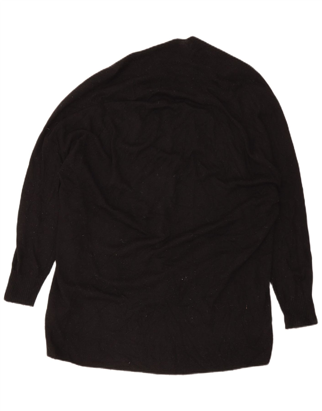 Zara Womens Oversized Cardigan Sweater UK 10 Small Black Wool