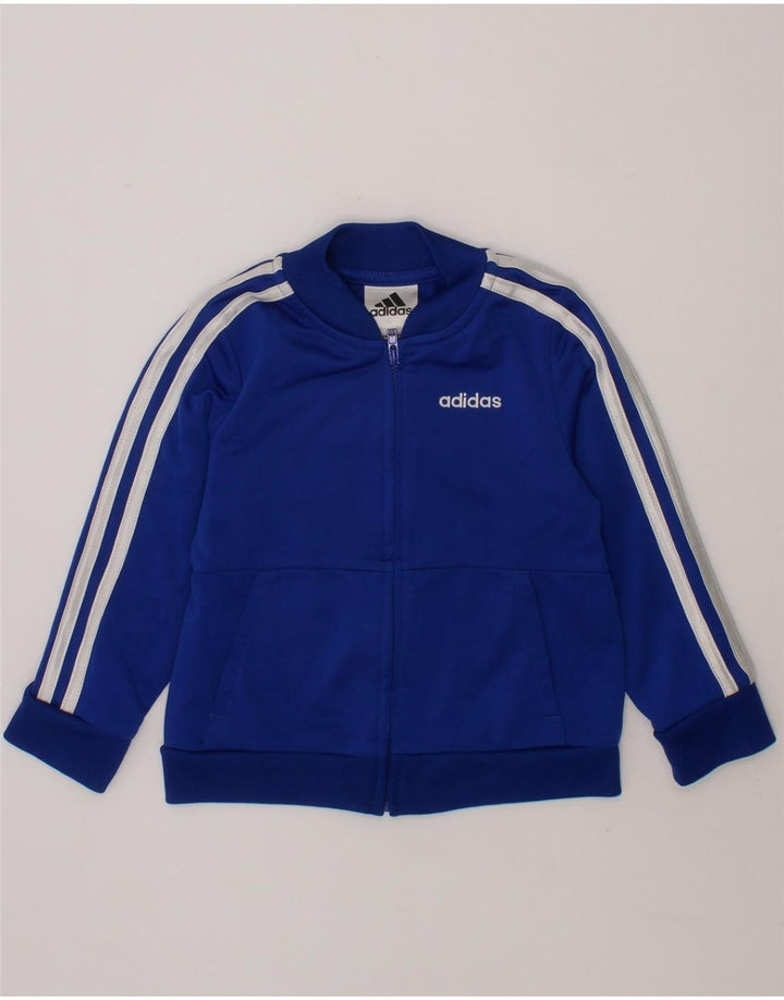 ADIDAS Baby Boys Tracksuit Top Jacket 18-24 Months Blue Polyester Vintage Adidas and Second-Hand Adidas from Messina Hembry 