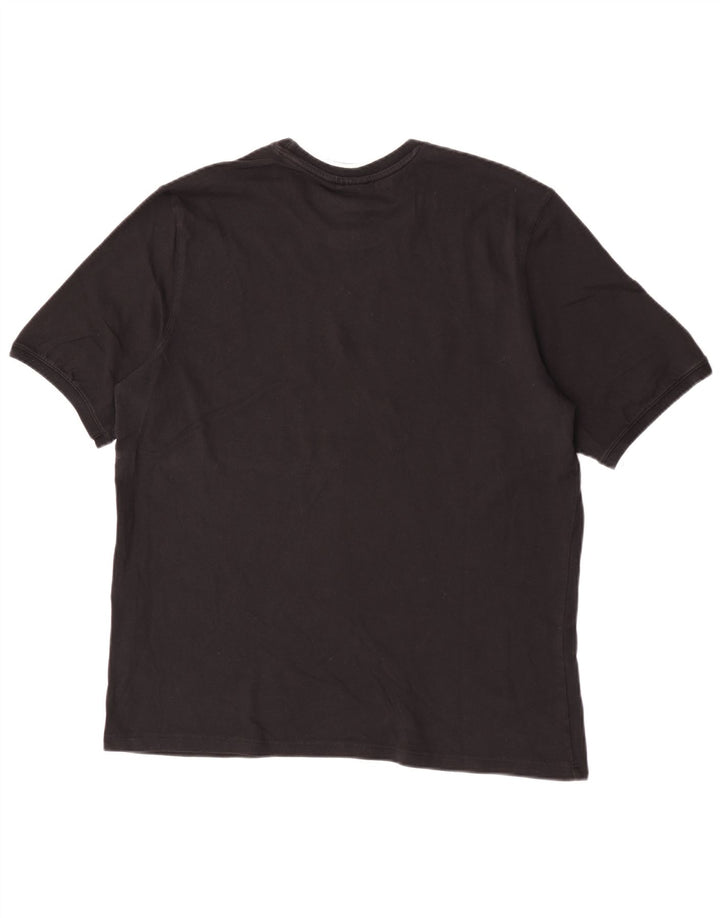 Adidas Mens T-Shirt Top Large Black Cotton